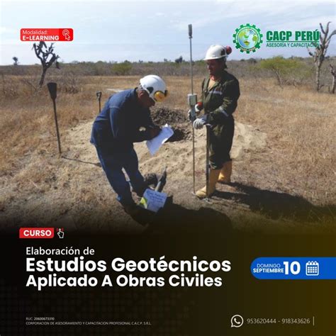 Cacp Per Curso Elaboraci N De Estudios Geot Cnicos Aplicado A Obras