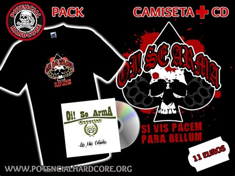 PACK OFERTA CAMISETA OI SE ARMA CD LOS MAS ODIADOS Potencial Hardcore