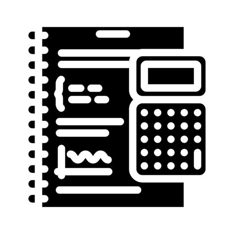 Calculate Math Science Education Glyph Icon Vector Illustration