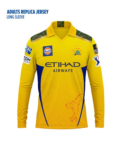 match jersey adults dhoni  long sleeve