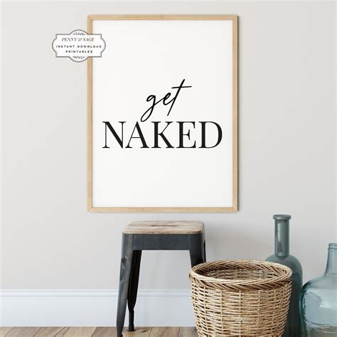 Get Naked Printable Bathroom Sign Funny Bathroom Art Bathroom Quotes New Home Decor Toilet
