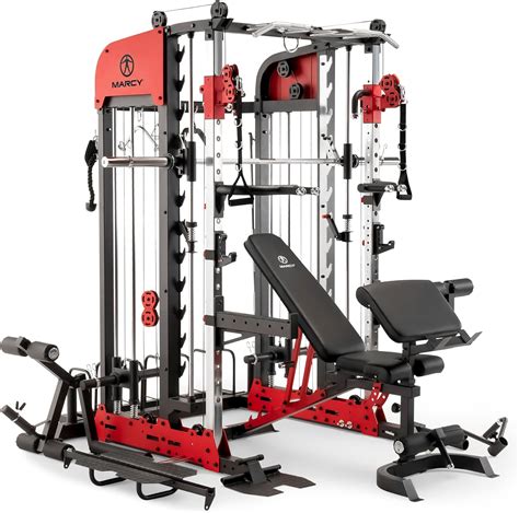 Marcy Pro Deluxe Smith Cage Home Gym System For Weight Training SM 7553