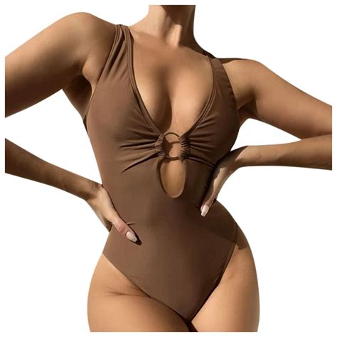 RUTAYY Swimwear Women Bikini Swimsuit Sexy Solid Color Hollowed Out Hawaii Diving Swimsuit Beach