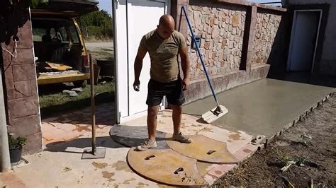 Направи си сам щампован бетон - YouTube