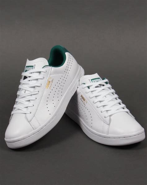 Puma Court Star Crafted Trainers White/Green - Puma from 80s Casual ...