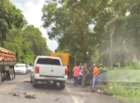 HOMEM MORRE EM GRAVE ACIDENTE NA BR 101 TRECHO ENTRE BUERAREMA E