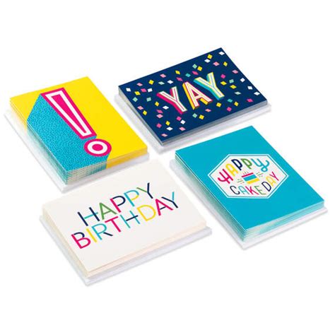 Bold And Bright Assorted Blank Birthday Cards Pack Of 48 Boxed Cards Hallmark