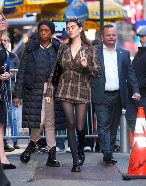 Madison Beer Gma Leggy Look Black Pantyhose Mini Skirt Hot Celebs Home