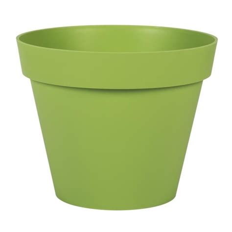 EDA PLASTIQUES Pot Toscane Ø 30 x 26 cm Vert matcha Cdiscount Jardin