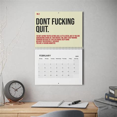 The Year Of Your Fucking Year Calendar Your Kick Ass Motivational Cal Eitveoi