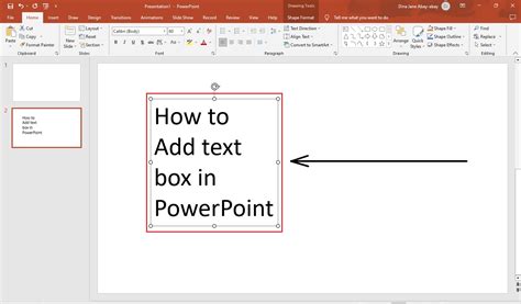 Steps To Add Text Box In Powerpoint