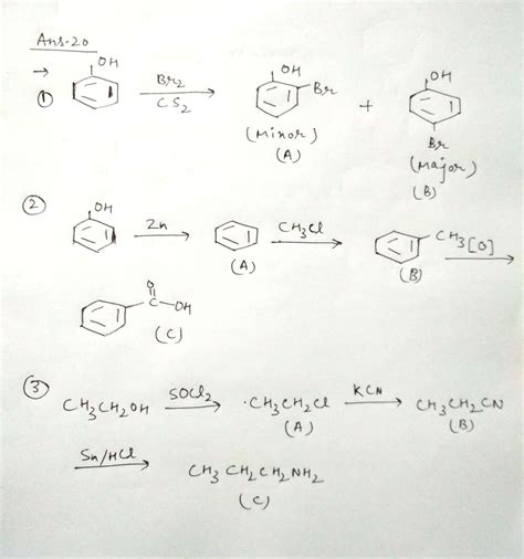 Plz Provide Solution Q20 Complete The Following Reaction Chemistry