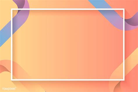 Blank rectangle colorful abstract frame vector | premium image by ...