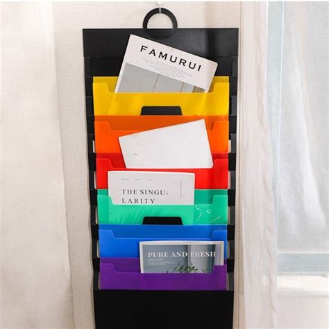 folder file organizer folder long size wall mounted rainbow office