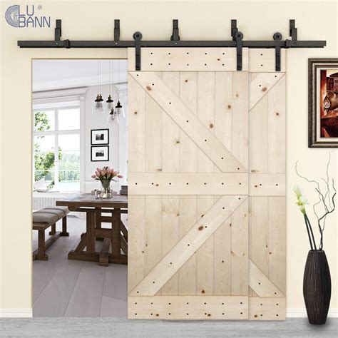 Lubann Bypass Double Sliding Barn Door Hardware Wayfair