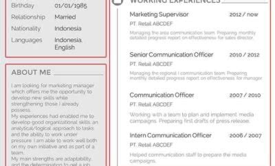 Format Contoh Cv Mahasiswa Untuk Beasiswa Trend Masa Kini Dalam Menulis