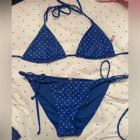 Ardene Swim Blue And White Polka Dot Bikini Poshmark