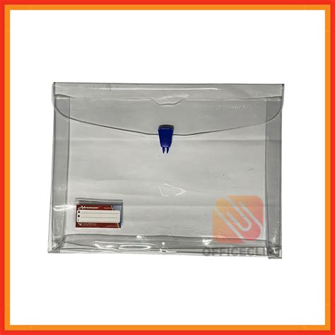 adventurer expanding plastic envelope transparent pushlock type long