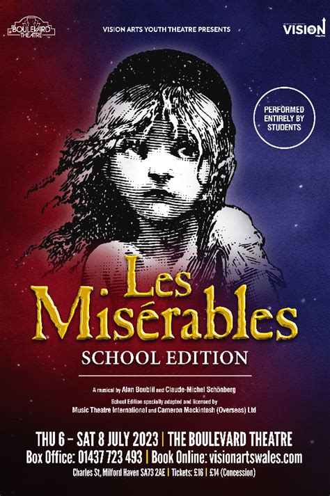 Les Miserables Schools Edition At Boulevard Theatre Event Tickets