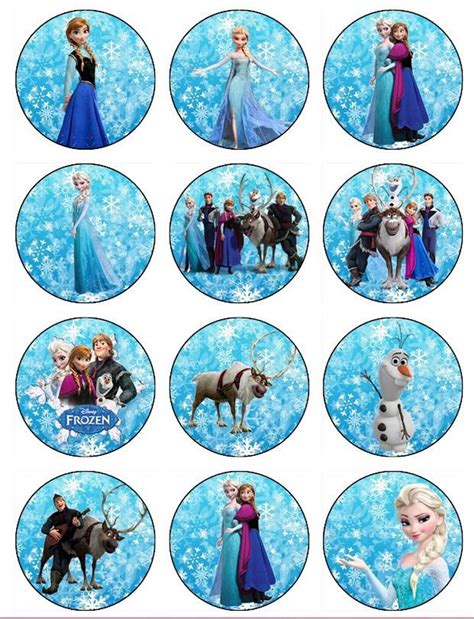 Frozen Cupcake Topper Printables