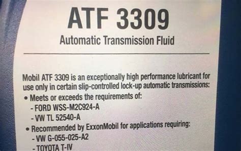 Mobil ATF 3309: артикул, аналоги и характеристики для масла АКПП