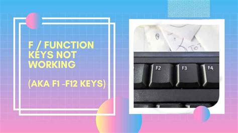 F / Function Keys Not Working (AKA F1 -F12 Keys) - How to Type Anything