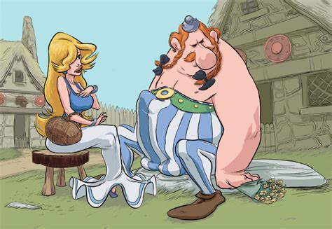 Rule 34 Absurdly Large Cock Ashamed Asterix And Obelix Awkward Situation Balls Visible Through