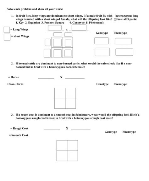 9 Hands-On Worksheet Punnett Square Worksheet - The Teach Simple Blog