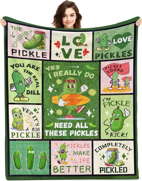 Amazon Peakman Pickle Blanket Funny Pickle Gifts Blanket Pickle