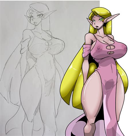 Elf Royalty Redraw By OVEDIAN Hentai Foundry