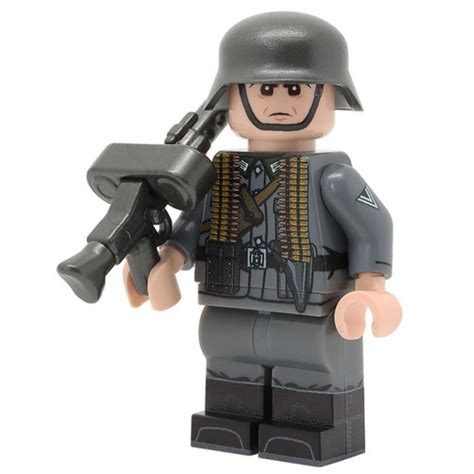 Ww2 German Mg Gunner Early War United Bricks Lego Minifigure