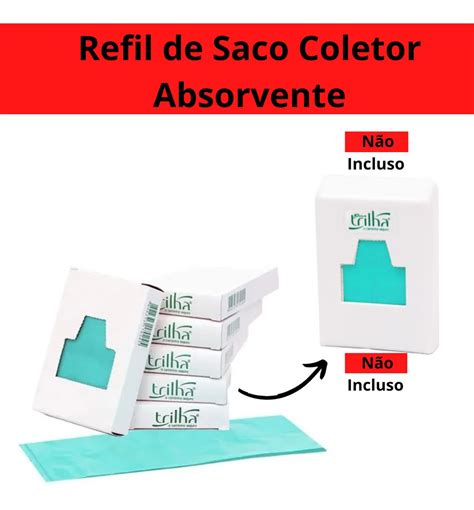 Saco Saquinho Plástico Coletor Para Absorvente Refil 50 Und