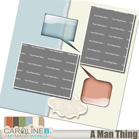 A Man Thing Quickpage Caroline B Design Digital Scrapbooking