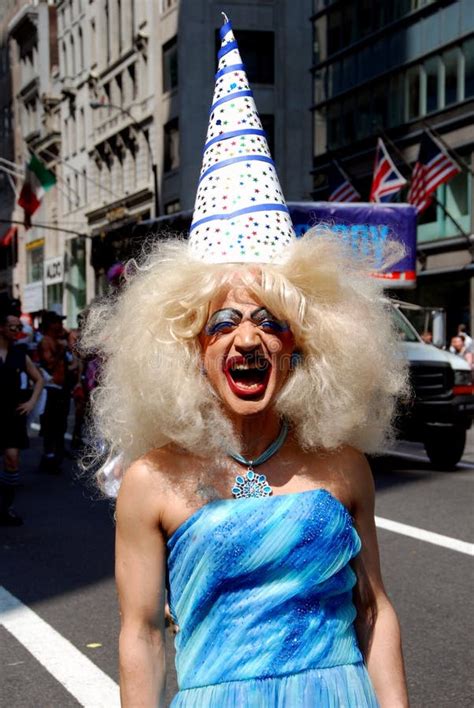 NYC Drag Queen At Gay Pride Parade Editorial Stock Photo Image Of