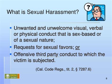 Ppt Sexual Harassment Under The Fair Employment And Housing Act Feha