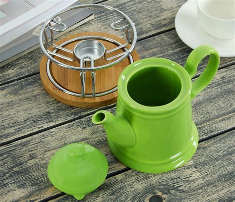 Заварочный чайник с подогревом от греющей свечи: подставка стеклянного ...