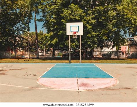 Simple Street Urban Basketball Court Portrait Stock Photo 2215254699 ...