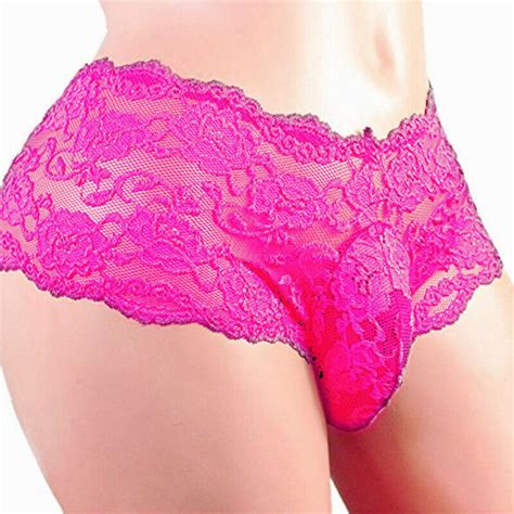 Mens Sexy Lingerie Sissy Pouch Panties Lace Briefs Underwear Underpants CA EBay