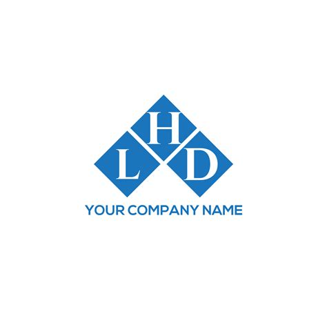 lhd letter logo design  white background lhd creative initials