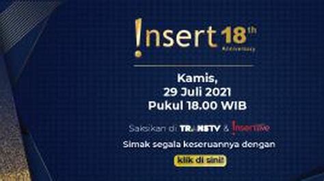 jam  insert  anniversary tayang  trans tv insertlive