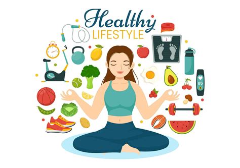 healthy lifestyle vector illustration  organic vegetables  fruit