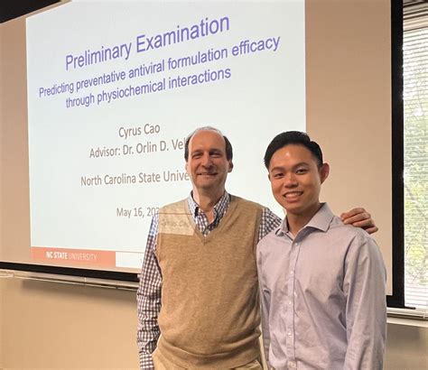 cyrus completes  prelim velev research group