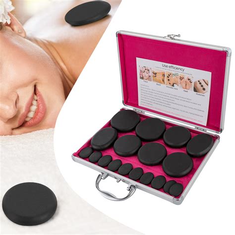 16 Piece Hot Stones Massage Set With Heater Inspire Uplift