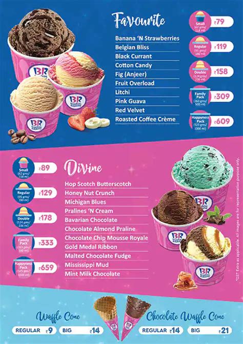 Menu At Baskin Robbins Guwahati 1a