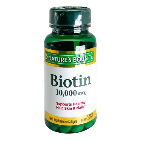 Natures Bounty Biotin 10,000 mcg Softgels 120'S – Aldawaeya Pharmacy