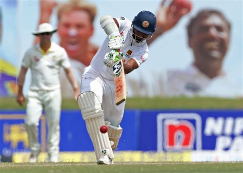 Dimuth Karunaratne Drives Down The Ground