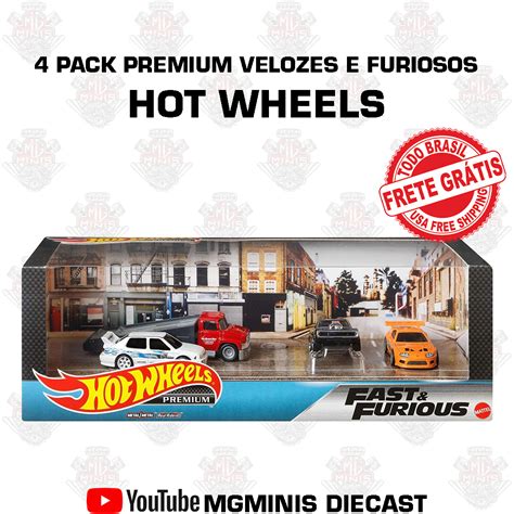Hot Wheels Premium four Pack Velozes e Furiosos FRETE GRÁTIS MgMinis Diecast