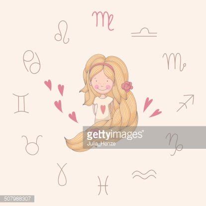 Cartoon Illustration Of The Maiden (Virgo) Stock Vector | Royalty-Free | FreeImages