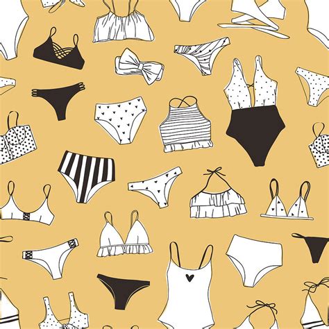 Summer Bikini Seamless Pattern Digital Art By Julien Fine Art America
