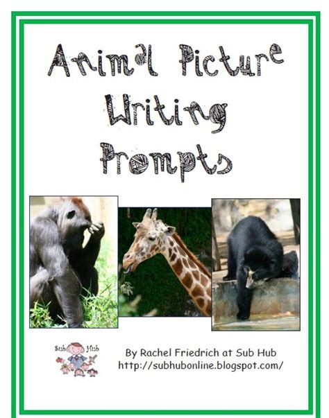 Classroom Freebies Too: Animal Picture Writing Prompts Freebie